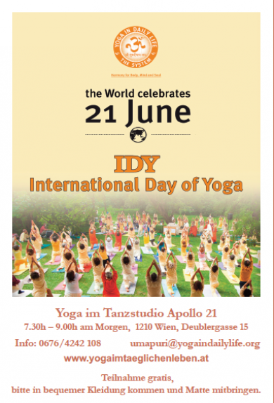 International Day of Yoga – IDY am 21.06.2015